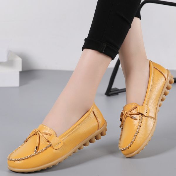 

women shoes oxford women flats nurse shoes casual non-slip brand ladies footwear women's leather loafers, Black