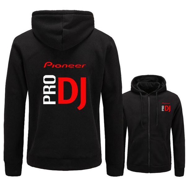 

new 2018 pioneer pro dj sweatshirt club wear cdj nexus audio ddj hoodie men women casual fleece mens hoodies hip hop hoody, Black