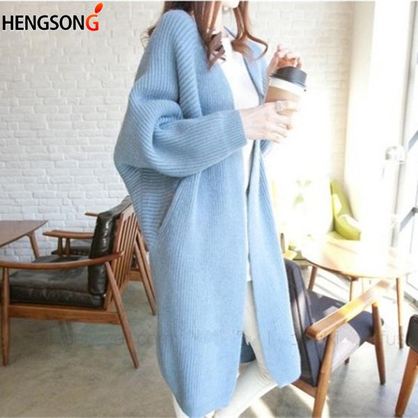 

long cardigans for women 2019 autumn winter plus size sweaters batwing sleeve knitted sweater coat v-neck female loose cardigan, White