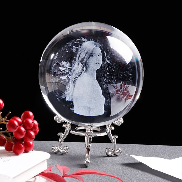 

personalized crystal p ball customized picture sphere globe home decor accessories baby p gift for girlfriend