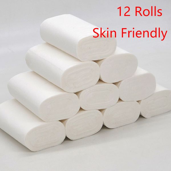 

new in stock white paper towels roll tissue toilet paper bulk bath tissue bathroom white soft 4 ply 70g / roll fast shipping fs9501