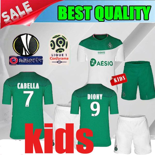 

2019 a aint Étienne home kid occer jer ey 19 20 aint Étienne away a e t etienne khazri cabella beric children white football hirt