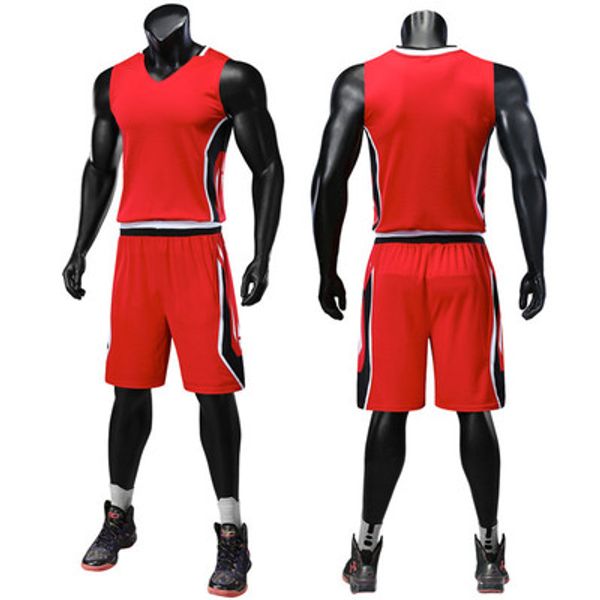 

2020 white ncaa reversible basketball jerseys double sided custom basketball uniform print name number logo jersey, Black;red