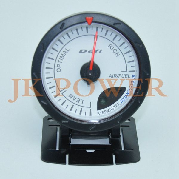 

2.5 inch 60mm red light car air fuel gauge lean optimal rich gauge white face car modification