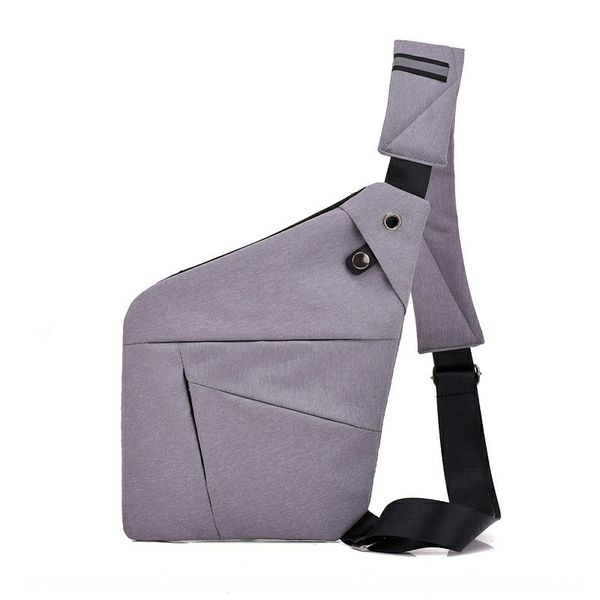 

2019 portable men's chest earphone shoulder headset anti-theft close-fitting storage gun bag multifunctional shoulder bag, White