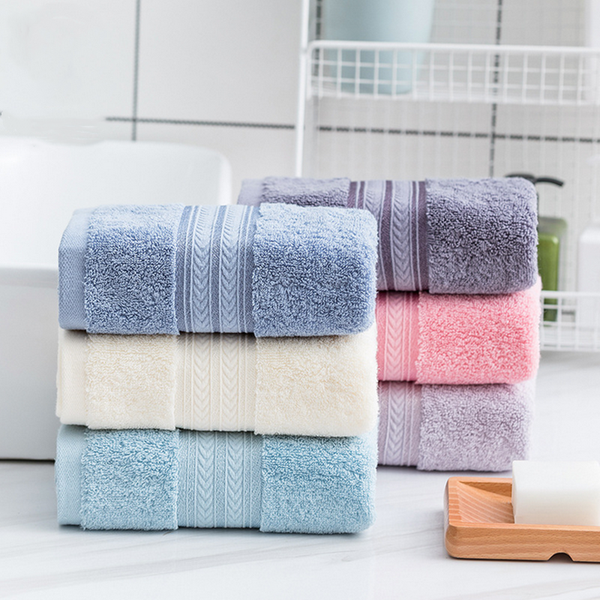 

pure cotton plain color towel wipe face towel bath beach for adults fast drying thick high absorbent ant