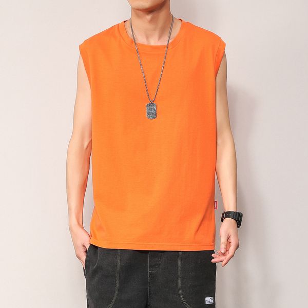 

летом новая свободные рукава рубашки мужского прилив бренд ins красивого студент жилет футболка дизайнер хлопок куртка мужских, White;black