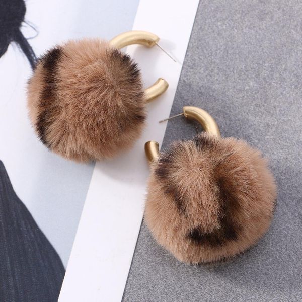 

elegance11 winter trendy earrings mane plush studs women christmas jewelry party earrings statement for women, Silver
