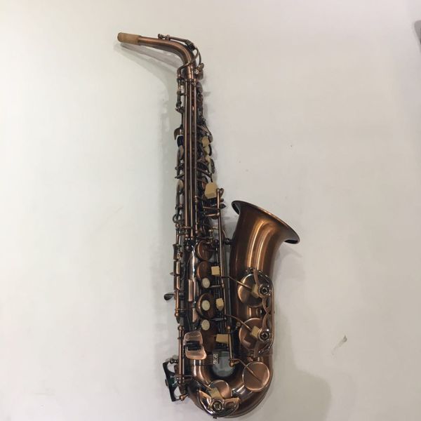 Neue Ankunft Unzranded Alto EB Tune Saxophon Antique Kupfer Pearl Button SAX E Flat Concert Studenteninstrumente mit Mundstücktasche