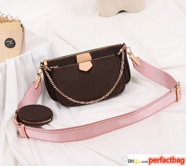 

favorite multi pochette accessories designer luxury handbag purse genuine leather l flower shoulder crossbody bag ladies purses 3 pcs purse