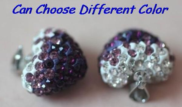 

grtg3r mix color drop fashion silver plated gradient heart necklace pendant micro pave bead crystal