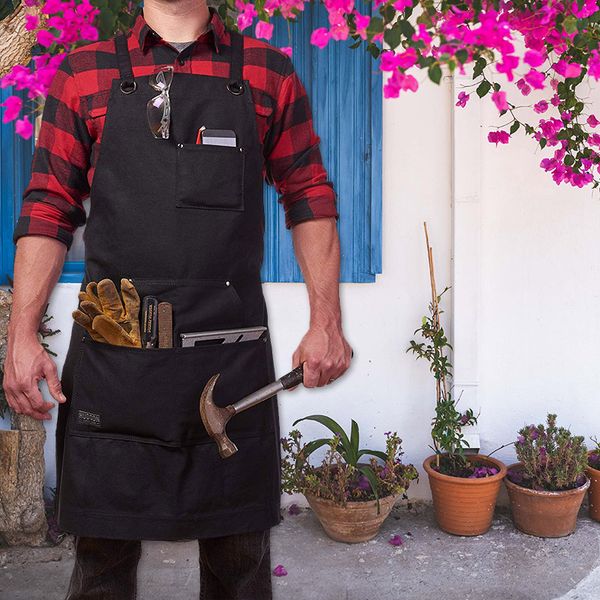 

2019 new product multifunction garden tools pouch carpenter worker apron with tool pockets l5 #4
