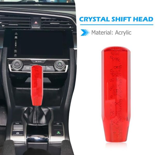

crystal car shift knob gear air bubble shifter head for mt manual transmission with sufficient durability and ruggednes