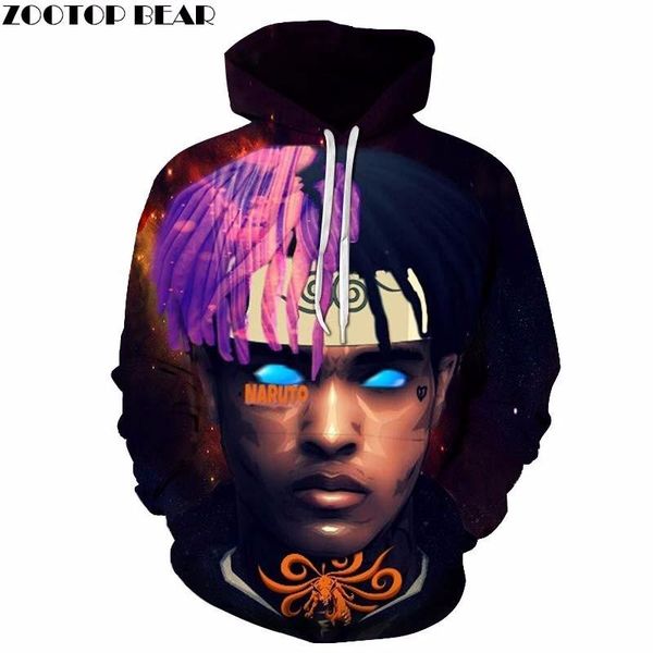 

glossy facial features mens pullover hoodies streetwear sweatshirt fashion hoodie new 2019 new long sleeve men asian size s-6xl, Black