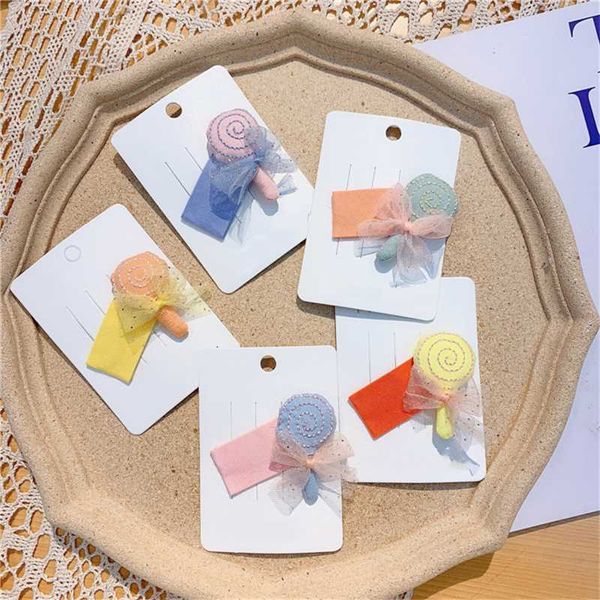 

hair accessories mesh bow rainbow lollipop children hairpin clips girls kids ornament barrettes hairclip headdress, Slivery;white