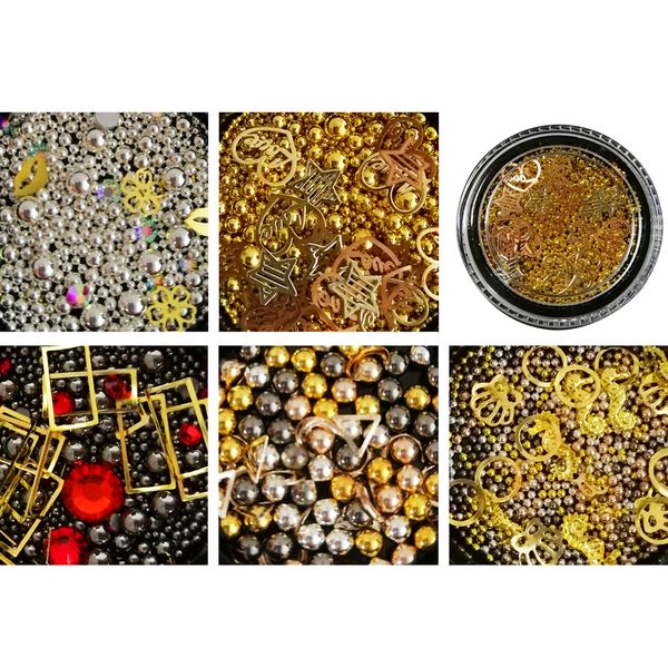 

beauty7 1pcs nail rhinestones nail art rhinestones mini manicure decor for acrylic uv gel shinning body art accessories, Black