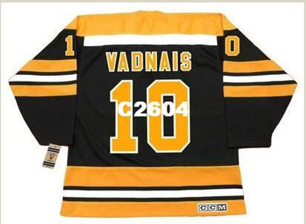 

mens #10 carol vadnais boston bruins 1974 ccm vintage retro hockey jersey or custom any name or number retro jersey, Black;red