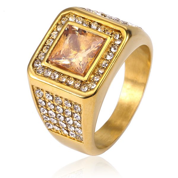 

luxury lover finger rings titanium steel rings couples jewelry square crystal rings anniversary engagement party wedding gifts, Silver