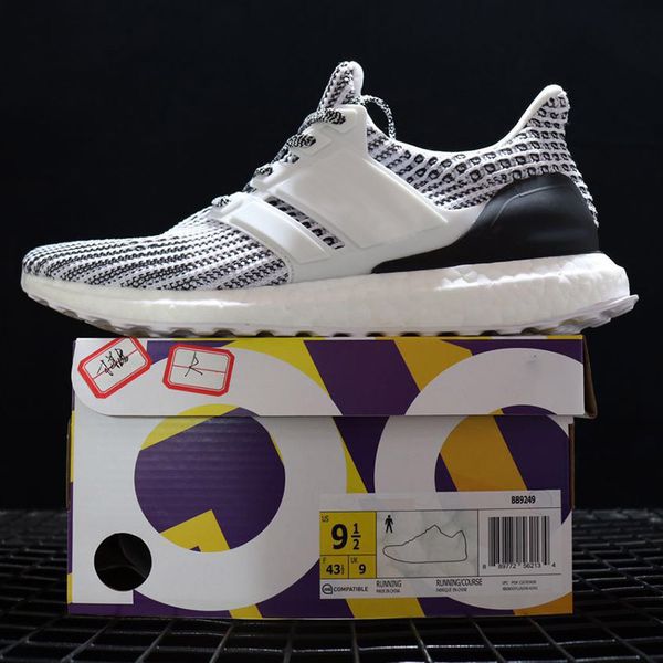 

knit breathable ultra 4.0 running shoes mens snow grey white comfortable designer sneakers fashion sports trainers high quality