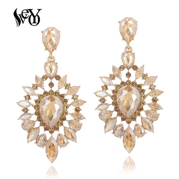 

veyo crystal earrings for women gift luxury drop earrings new arrival wholesale, Silver