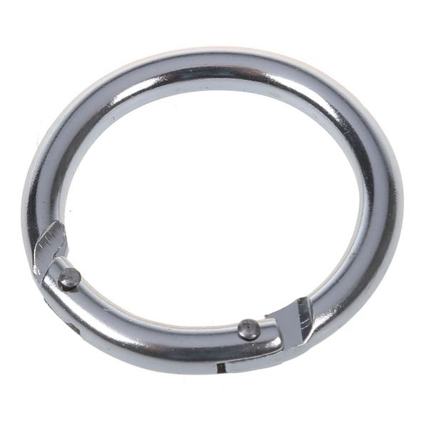 

10x silver carabiner round connectors keychain rock protection