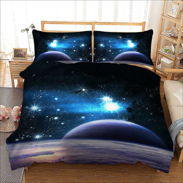 3d Galaxy Bedding Set Universe Outer Space Duvet Cover Pillowcase