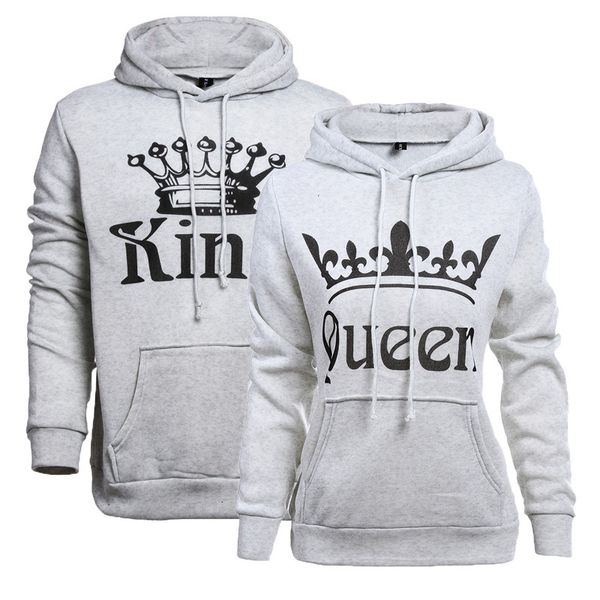 

womens clothes womens hoodies new women men hoodies king queen printed sweatshirt hoodie hooded sweatshirt casual pullovers tracksuits, Black