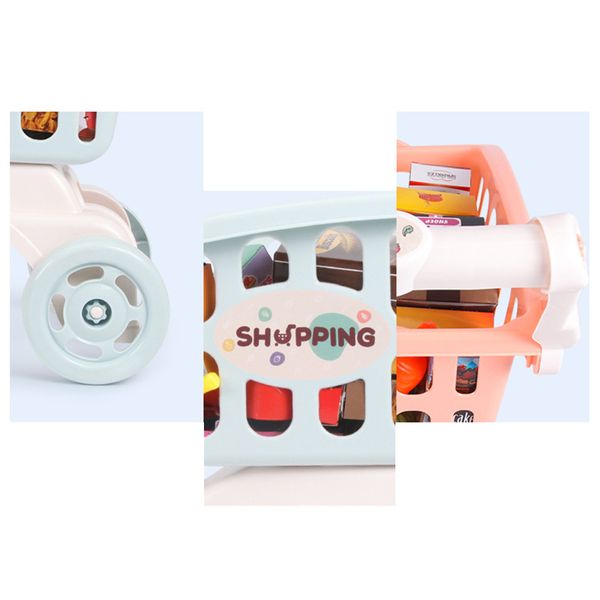 

new kids simulation shopping mall supermarket cart trolley toy miniature play shopping education toy gift for baby j11