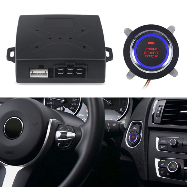 

herorider universal car engine push start remote control button starter dc 12v car keyless entry start simmobilizer