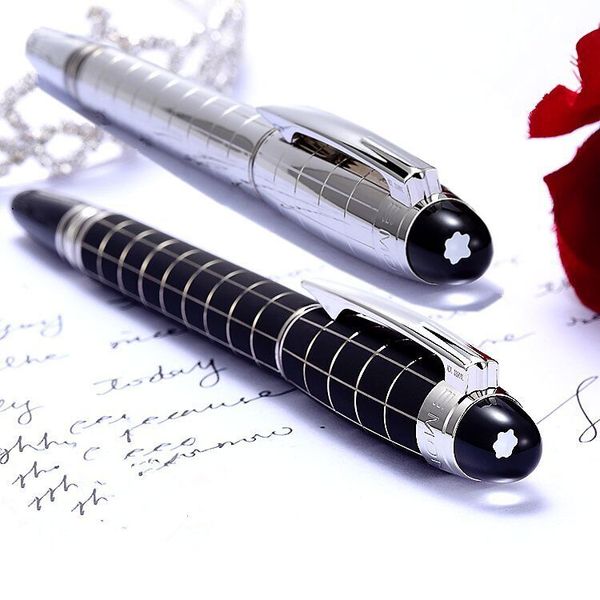 

роскошные mb ручка высокое качество star-waiker black - silver сетка роликовые шариковой ручки поставки авторучки офис школы с серийным номе, Blue;orange