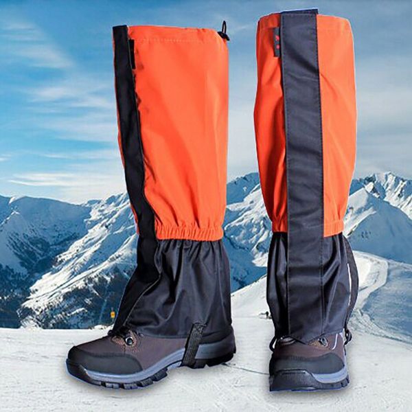 

leg gaiters waterproof legging gaiter protective leg cover snow gaiters outdoor mountain skiing walking sportswear, Black