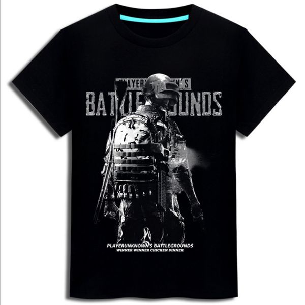 

new pubg player unknown's battlegrounds t shirt game fans gift boy friend gift short sleeve pubg t shirts game concept tee, White;black