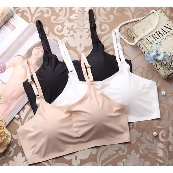 

женщины underwears бесшовные бюстгальтер lingerie женщины ice шелковый ремень бюстгальтер бесшовные регулируемое нажмите фитнес нет стальное, Red;black