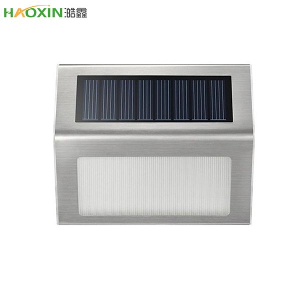 

haoxin солнечный сад огни открытый солнечный свет нержавеющая сталь 3led солнечные лестничные огни энергосберегающие настенный светильник