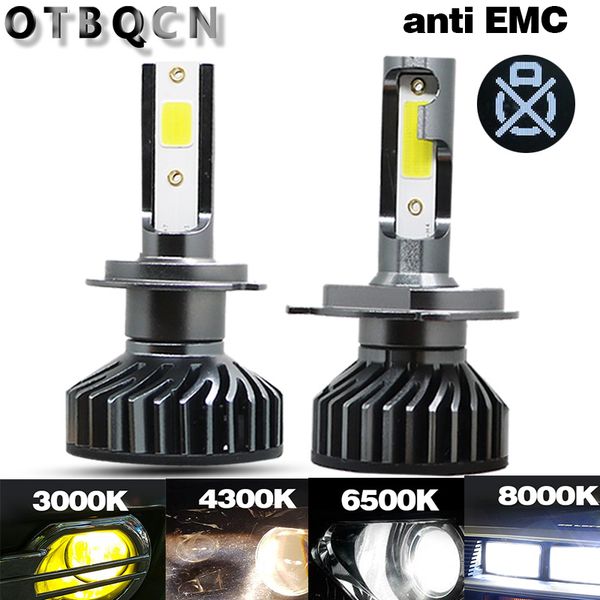 

otbqcn canbus car headlight h4 h7 led 8000k 6500k 4300k 3000k h1 h11 h8 9005 9006 h3 led bulb headlamp mini auto fog lights 12v