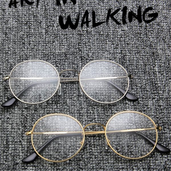 

uv400 plain glasses women round alloy gold, silver color fashionable and nice-looking glasses, White;black