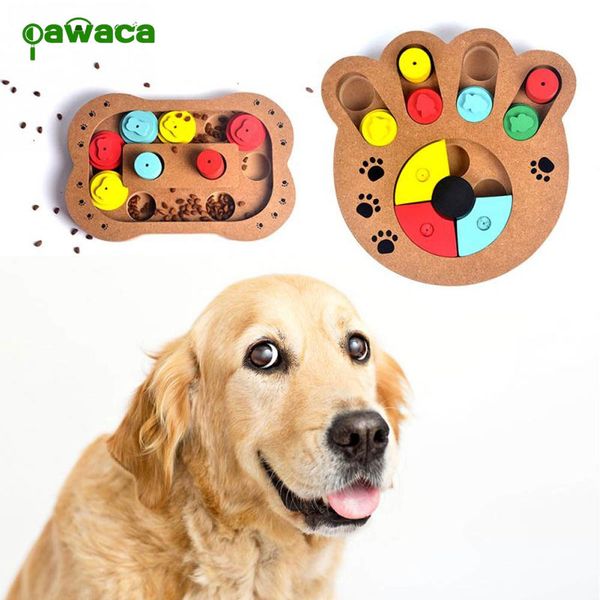 Acheter Chiens Puzzle Bones Empreinte De Patte En Bois Amusant Nourrir Multifonctionnel Interactif Jouets Pour Chiens Pour Chats Pet Feeder éducatif