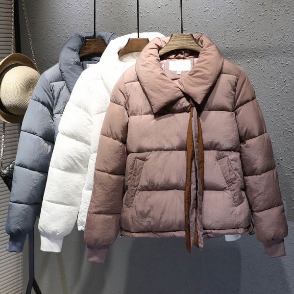 

plus size xxxl short cotton coat women harajuku style winter jacket women chaqueta mujer bread coat cotton jacket parka c4900 y190926, Black;white