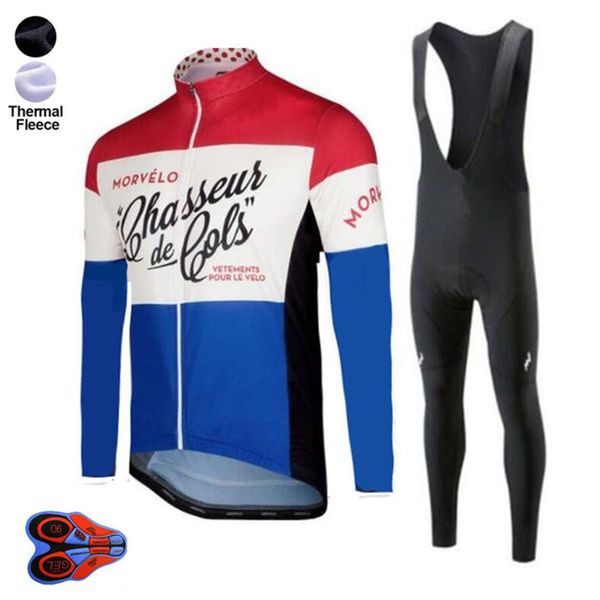 

morvelo winter men acket thermal fleece cycling jerseysets long sleeve suit bicycle bike clothing, Black;red