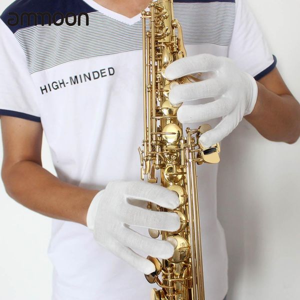 

new soprano saxophone sax bb brass lacquered gold body and keys