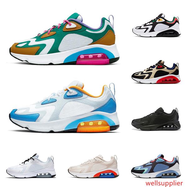 

2019 new 200 men running shoes white mystic green desert sand royal pulse breathable mens trainer mens sports sneaker runner