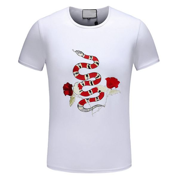 

19SS The New Summer Snake Printing Cotton Mens Designer T-shirts Multi-code Hot Seller Designer Shirt M-XXXL