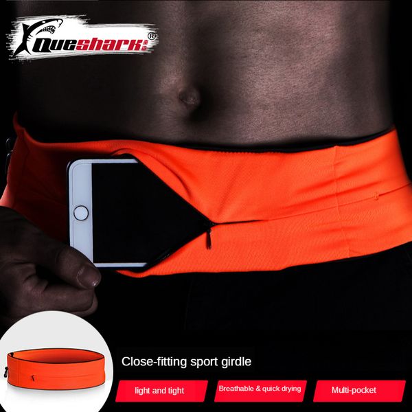 

waist support outdoor running bag phone anti-theft pack belt bags invisible kettle men women gym fitness jogging, Black;gray