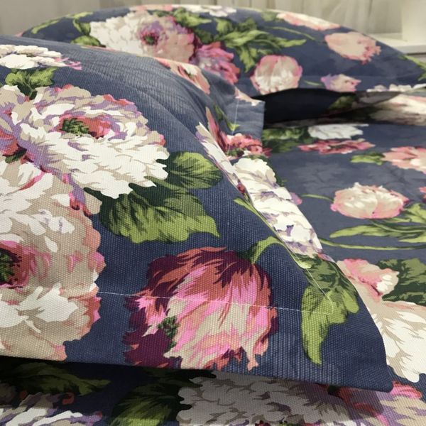 

flower garden old coarse one-piece bed sheet quilt cover cotton thick cotton canvas quilt cover beddings