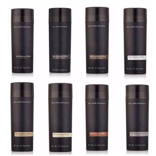 

dhl ship cosmetic 27.5g hair fiber keratin powder spray thinning hair concealer 10colors seller