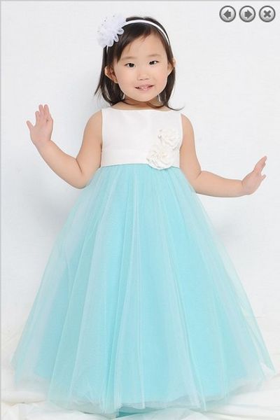 

flower girl dresses for weddings 2020 first communion christmas pageant dresses for girls blue wedding party dress, Red;yellow