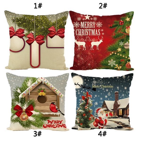 Christmas Pillow Case Merry Christmas Throw Pillow Cushion Cover