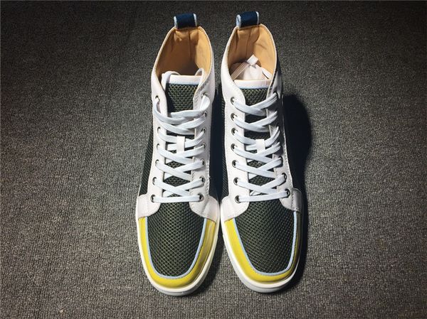 

Cl brand designer high-top повседневная обувь роскошный бренд текстура кожа и красная обувь наклейки спортивная обувь мужской женский размер 36-46