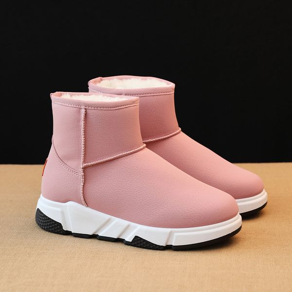

women's boots snow boots women's winter new thick-slip non-slip plus velvet cotton shoes snow shoes warm, Black