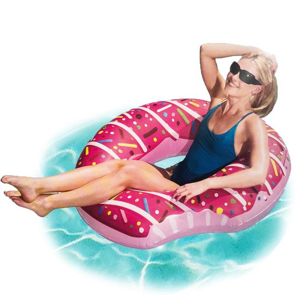 

inflatable donut swimming ring giant pool float toy circle beach sea party inflatable mattress water kid
